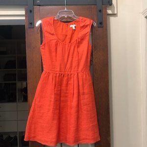 J. Crew Orange Sleeveless Dress